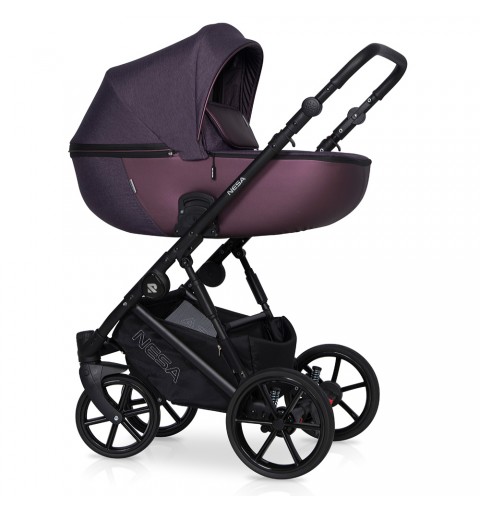 Riko Nesa - wózek wielofunkcyjny, zestaw 2w1 z opcją 3w1 i 4w1 | Plum